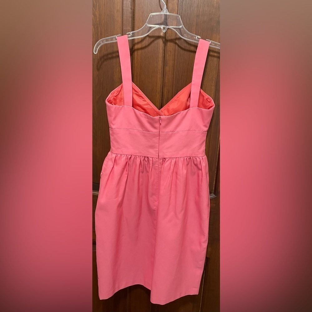 Priscilla of Boston size 6 pink cotton sleeveless , with 1 1/4” W strap dress - Picture 2 of 6
